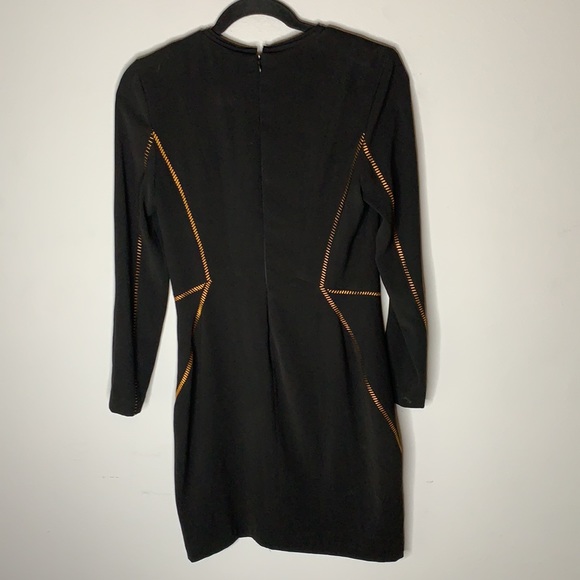 Rag & Bone black orange stitch dress 2 - Picture 6 of 9